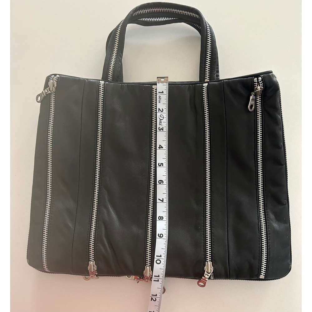 Vintage Jamin Puech Black Leather Zipper Accent Tote‎ Bag Store has closed!